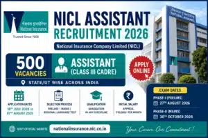 NICL Assistant Recruitment 2026: Apply Online for 500 Vacancies, Check Eligibility & Salary up to ₹53,000