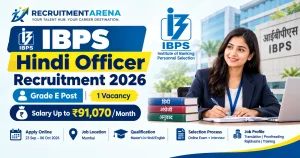 IBPS Hindi Officer Recruitment 2026: Apply Online for Grade E Post | Salary Up to ₹91,070/Month, Job Profile & Exam Pattern